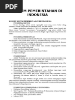 Sistem Pemerintahan Di Indonesia