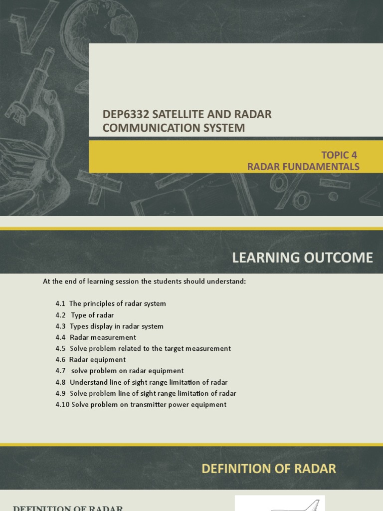 Radar Fundamentals and Applications Guide | PDF | Radar | Doppler Effect