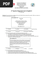 Diagnostic Test - English 9 - Q2 - SY22-23