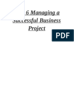 Unit 6 Managing A Successful Business Project