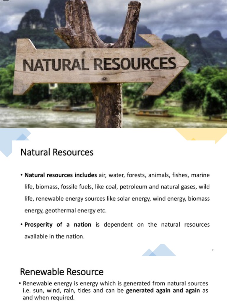 Chapter 2 Natural Resources PDF Soil Renewable Energy