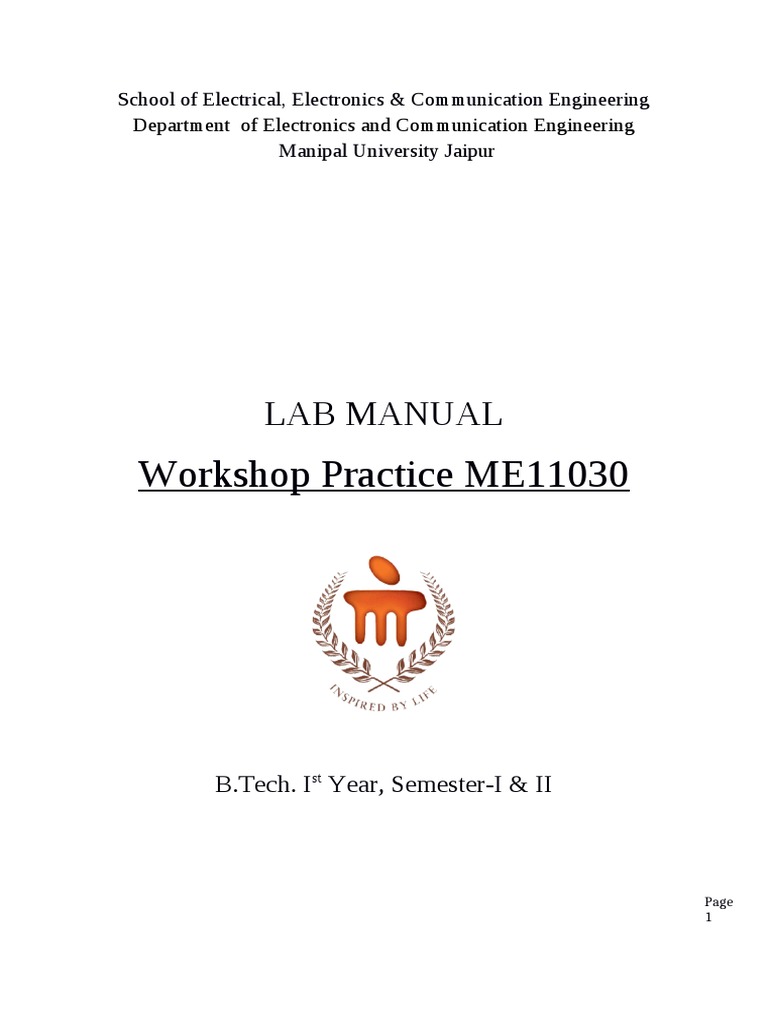 Lab Manual Practice ME1030V2 221013 120928 PDF