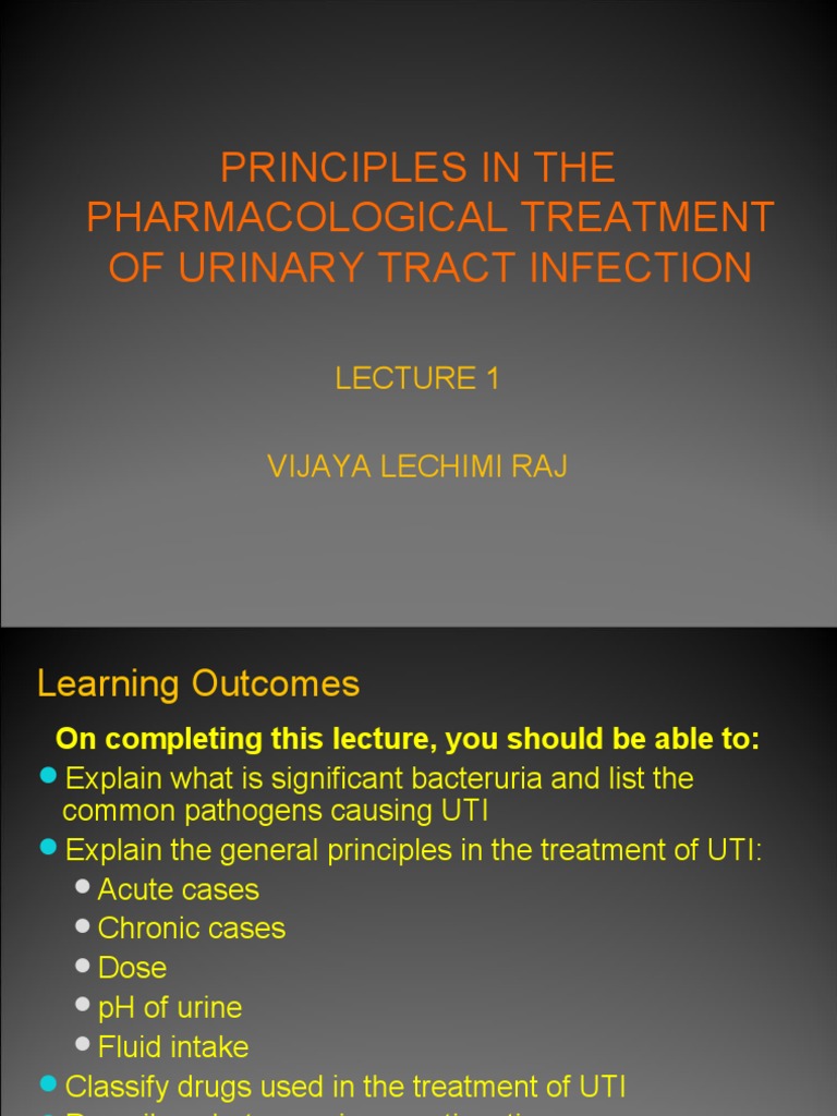 Principles in UTI PDF Urinary Tract Infection Penicillin