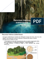 Os Recursos Hídricos Subterrâneos