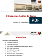 Introdução Probabilidades Análise Dados