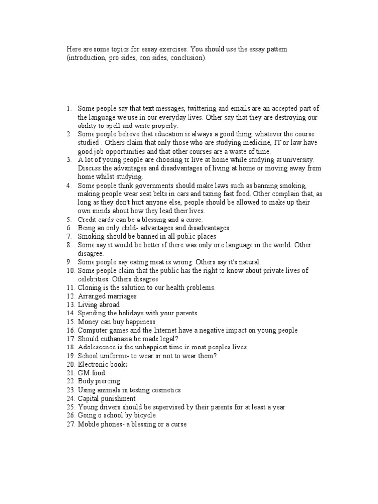 Discursive essay topics 2020 picture