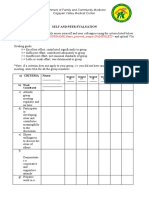 Self and Peer Evaluation Form