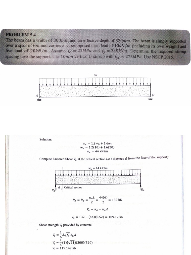 RCD Shear in Beams Part2 | PDF