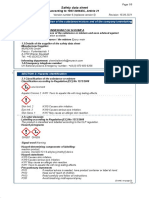 Safety data sheet for epoxy resin compound