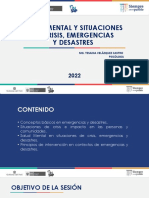 Unidad I - Tema - 1 - Salud Mental y Situaciones de Crisis, Emergencias y Desastres