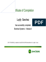 Certificado Sistema Electrico