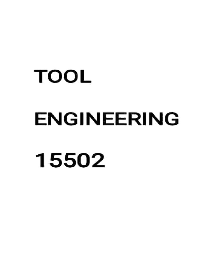 Mechanical engineering notes on tool manufacturing pdf