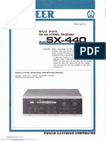 Pioneer sx-440 Solid State AM-FM Stereo Receiver