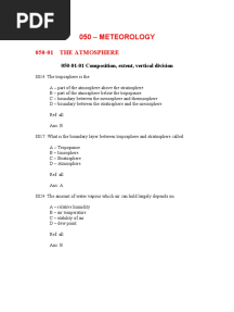 ATPL 500 Meteorology Questions