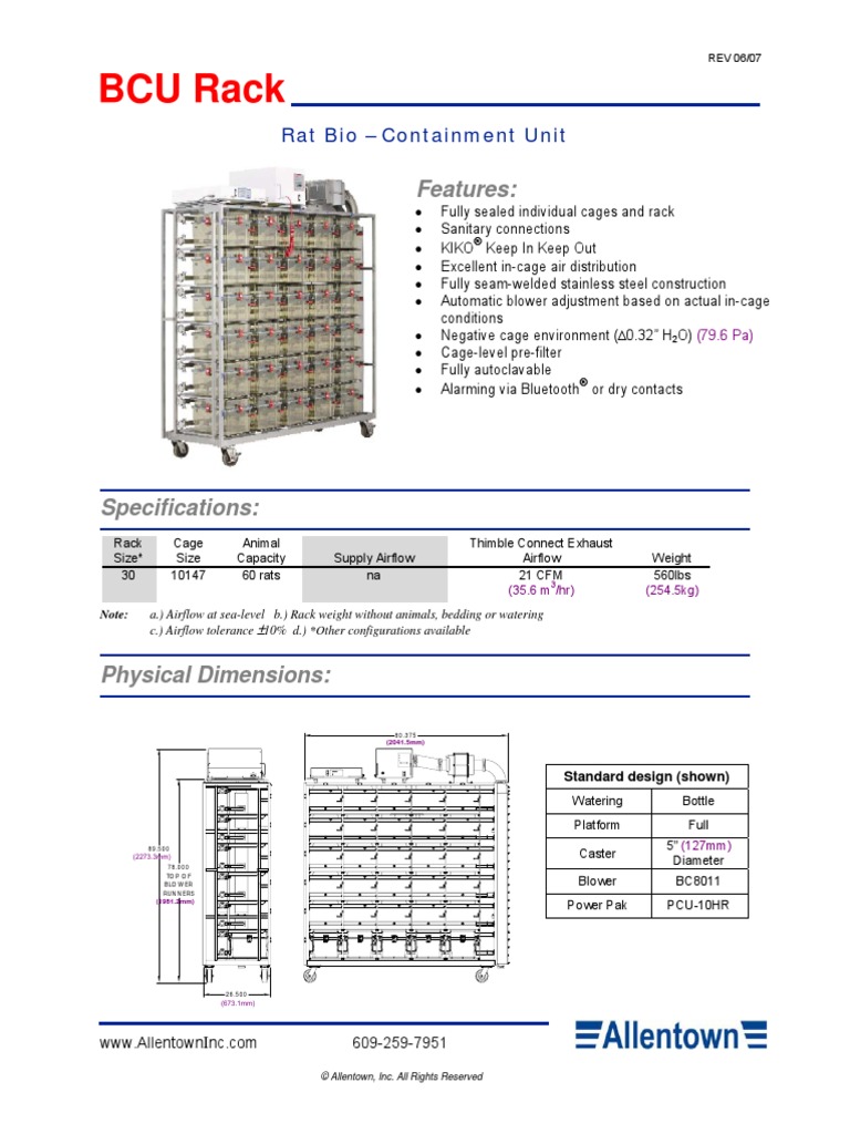 30 Rat BCU Techsheet | PDF | Power Supply | Electrical Engineering