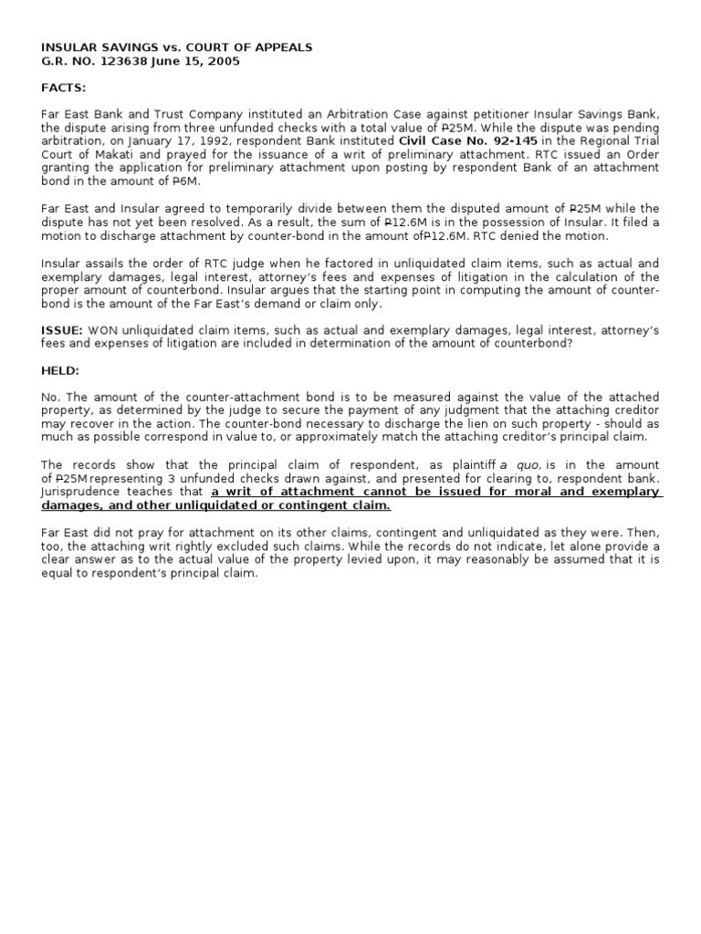 Evi Case Digest Maki Download Free PDF Garnishment Judgment (Law)