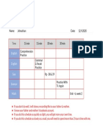 Blank Timetable Template