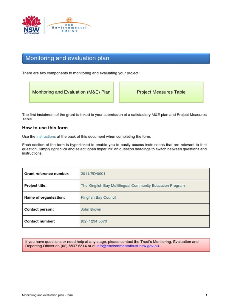 150757-MEplanSample-Education - PDF DK MAJOR LEGAL M&E | PDF | Risk ...
