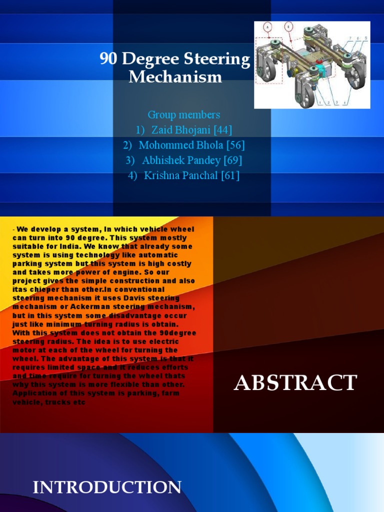90 Degree Steering Mechanism PDF Steering Vehicles