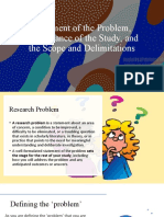 Research Problem Significance Scope Delimitations