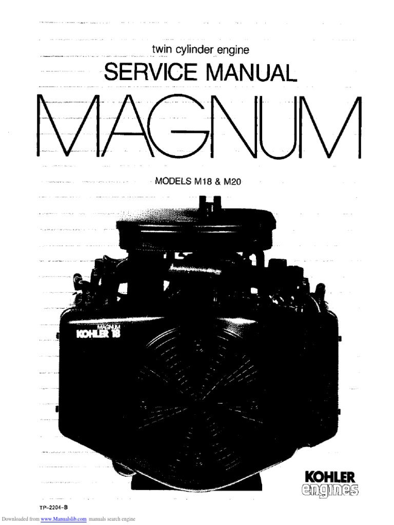 Kohler Magnum 18 Service Manual PDF