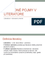 Základné Pojmy Literatúry