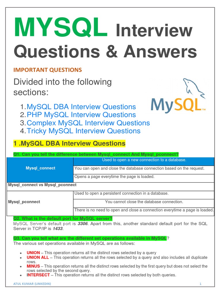 Mysql interview que ans pdf database index databases