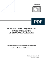 Estructura Tarifaria Tpe Aereo en Mexico Imt