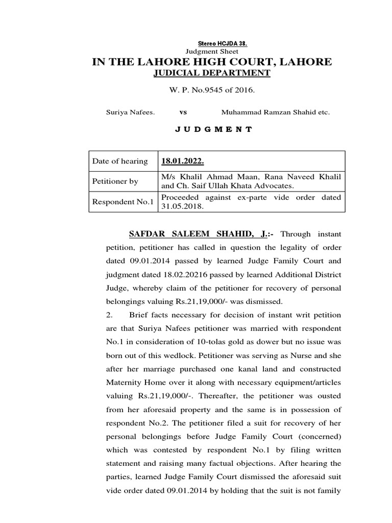Ex Parte Ruling on Family Court Jurisdiction | PDF | Lawsuit | Jurisdiction