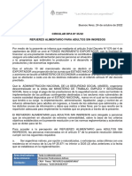 Circular Dpa #35-22 Refuerzo Alimentario para Adultos Sin Ingresos