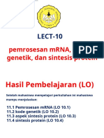 LECT-10 mRNA Processing, Genetic Code, and Protein Synthesis (20192020-1) .En - Id