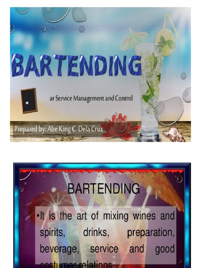 Bartending 1 PDF
