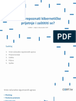 Kako Prepoznati Kiberneticke Prijetnje I Zastititi Se