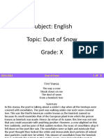 English Poem Dust of Snow Analysis