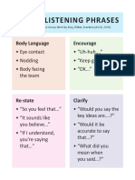 Active Listening Phrases Sheet