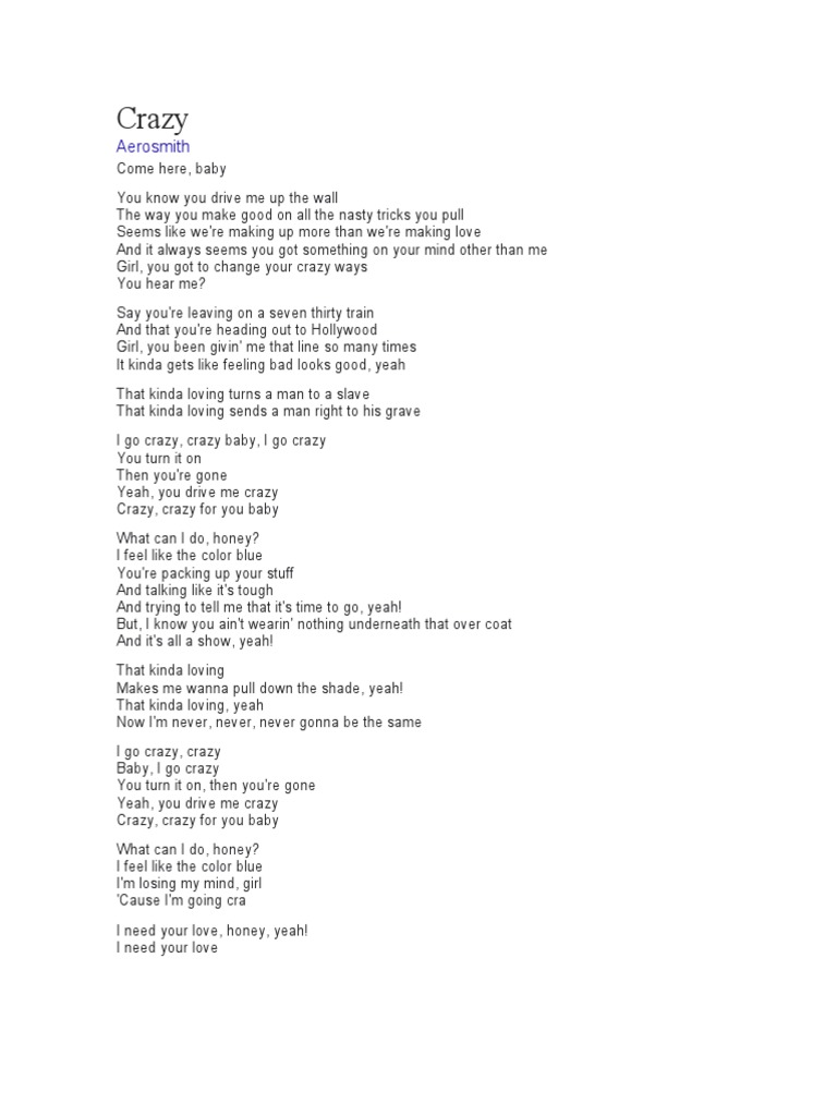 Aerosmith - Crazy | PDF