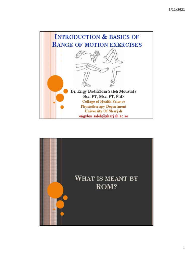 Introduction to Range of Motion Exercises | PDF | Anatomical Terms Of ...