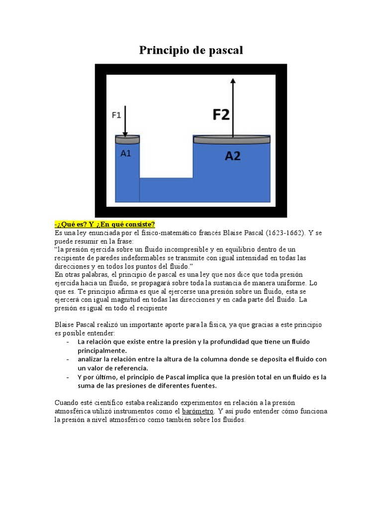 Principio de Pascal | PDF