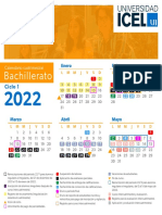 Calendario cuatrimestral Bachillerato 2022