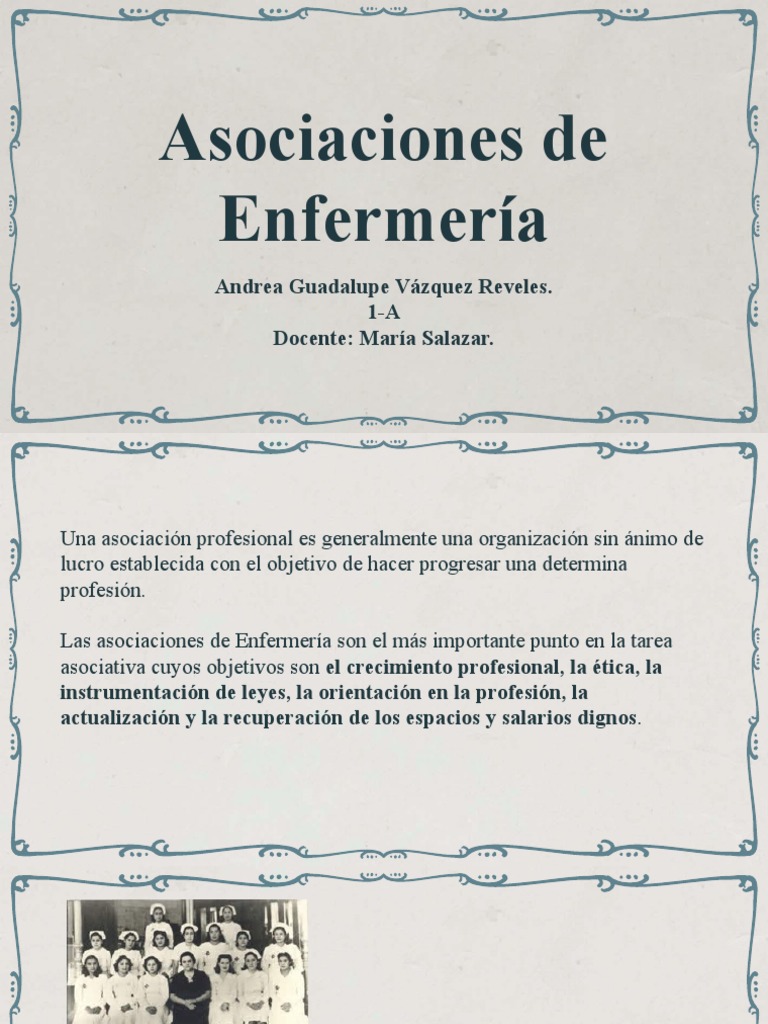 Asociaciones de Enfermería PDF Enfermería Organización Mundial de