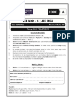 Jee Main - 4 - Jee 2023 - Paper