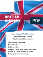 BRITISH HISTORY: GOVERNMENT AND SOCIETY IN THE EARLY MIDDLE AGES