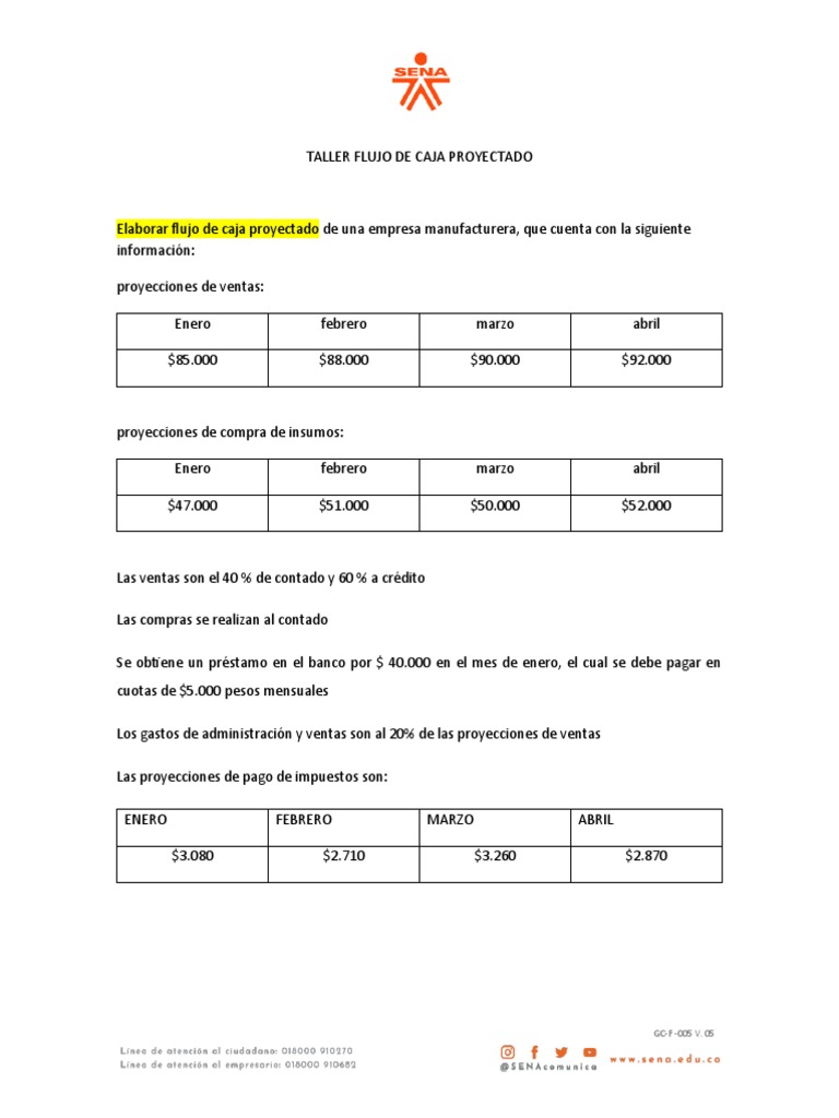 Flujo de Caja Proyectado para Empresa | PDF | Presupuesto | Economias
