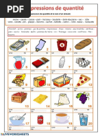 Complète Avec Une Expression de Quantité Et Le Nom D'un Aliment