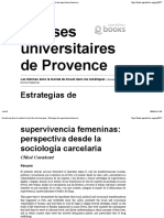 Estrategias de Supervivencia Femeninas Desde La Sociología Carcelaria (Chloé Constant)