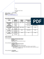 Resume: Current Employer: Bandhan Financial Services PVT LTD