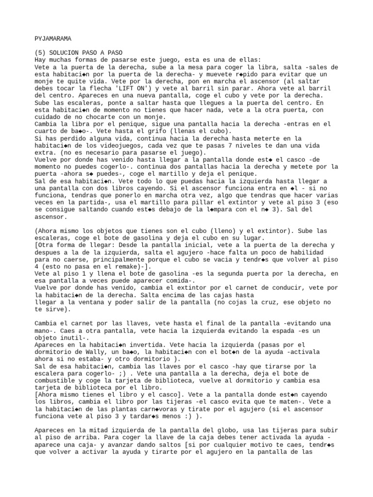 Guía Completa de Pyjamarama | PDF