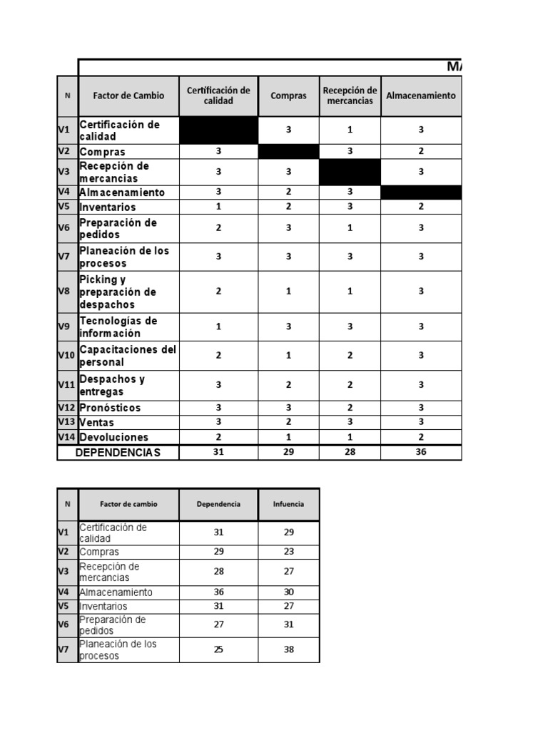 ANALISIS MICMAC Modelo Básico PDF