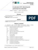 Determinación Experimental de La Velocidad