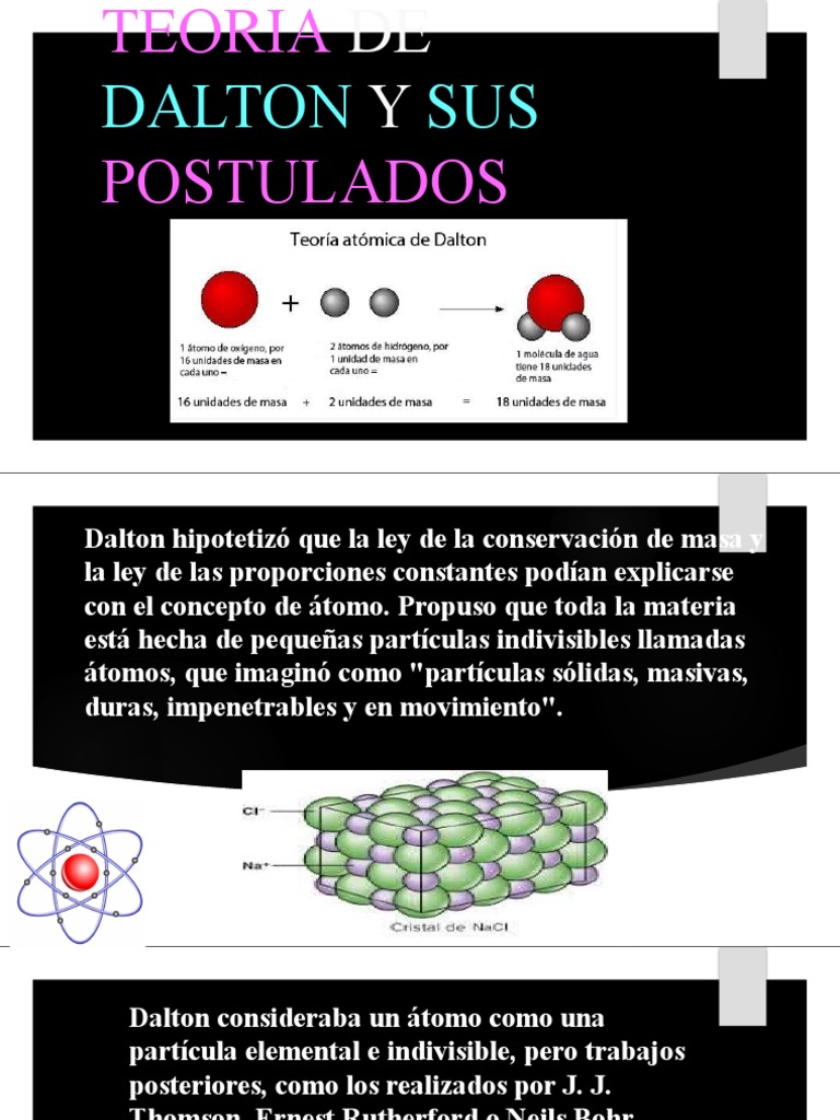 Postulados de la Teoría Atómica de Dalton | PDF